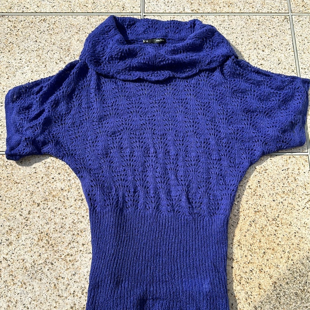 Maurices Blue, Size Medium, Short Sleeve Sweater - Picture 4 of 6
